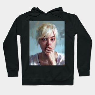 crying portrait ~ painting ~ prints Hoodie